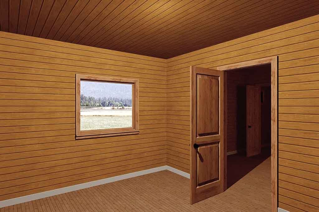 intérieur en bois d'une maison